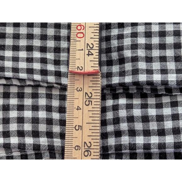 J Crew Shirt Womens 14 Black White Checkered ButtonUp Casual Collared Classic Ch - Picture 15 of 15